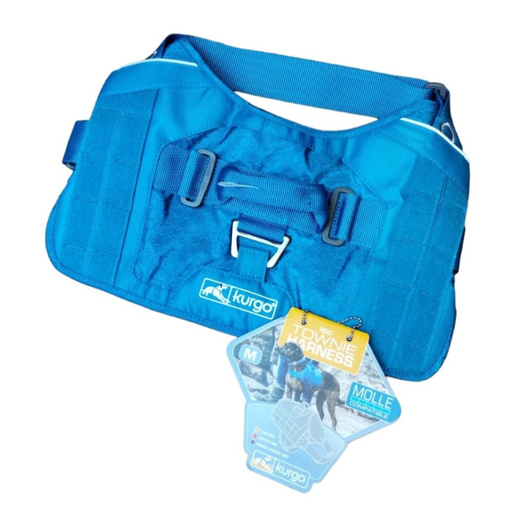 Kurgo RSG Townie Harness Size: Medium Blue and Charcoal Grey (New)